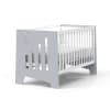 Lit bébé - bureau (2en1) 70x140 cm en gris