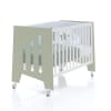 Lit bébé - bureau (2en1) 60x120 cm en vert olive