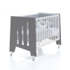 Lit bébé - bureau (2en1) 60x120 cm en gris marengo