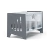 Lit bébé - bureau (2en1) 70x140 cm en gris marengo
