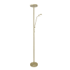 Stehlampe im Modernen-Stil mit Lesestrahler aus Ledermetall H180