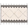 Tapiz rectangular bereber de algodón con flecos de 160 x 230 cm