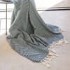 Plaid cotone verde kaki 160x250 cm