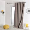 Rideau d'ameublement occultant double face polyester taupe 135x260 cm
