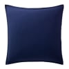 Taie d'oreiller percale de coton lavé bleu 65x65 cm