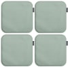 Galettes de chaises carrées vert de gris - Lot de 4 - env. 35x35