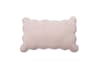 Coussin rond biscuit de coton rose 25x35