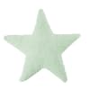 Coussin étoile en coton vert 54x54