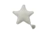 Coussin étoile en coton gris 25x25