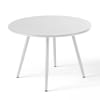 Mesa de jardín redonda de metal blanco 50 cm