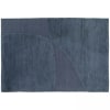 Tapis rectangulaire en laine à motif tissé main bleu 160 x 230 cm