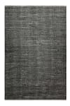Tappeto in lana e juta tessuto a mano in nero e grigio 130x190