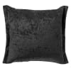 Housse de coussin noir en polyester-45x45 cm uni