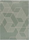 Outdoor-Teppich mit geometrischem Design in Aqua, 80X150 cm