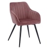Stuhl im Vintage-Stil aus rosa Samt