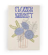 Lienzo 60x40 impresión mercado de flores azules