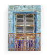 Peinture sur toile 60x40 imprimé HD fenêtre bleue