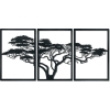 Wanddekoration Afrikanischer Lebensbaum aus Metall, 180x96 cm, schwarz