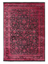 Tapis vintage en noir et rouge, 160X230 cm