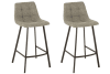 Lot de 2 chaise de bar en tissu et en métal noir ( lot de 2)