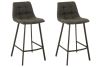 Lot de 2 chaise de bar en tissu et en métal noir ( lot de 2)