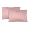 Fundas de almohada (x2) satén de algodón 50x70 rosa
