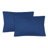 Taie d'oreiller (x2) satin de coton 50x70 bleu indigo