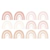 Stickers mureaux en vinyle arcs en ciel rose et beige