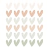 Selbstklebende Vinylaufkleber mit kleinen Herzen, grün und beige