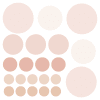 Stickers mureaux en vinyle rondes mix rose et beige