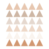 Stickers muraux en vinyle triangles marron et beige