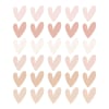 Stickers mureaux en vinyle petits coeurs rose et beige