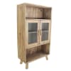 Credenza con vetrina in pino riciclato marrone