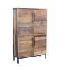 Credenza moderna in legno con quattro ante marrone