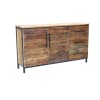 Madia in legno/metallo marrone/nero 150x40x86