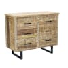 Cassettiera con sei cassetti in legno marrone