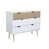 Cassettiera moderna in legno bianca