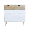 Cassettiera moderna in legno bianca