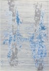 Moderner Abstrakt Teppich Elfenbein/Blau/Grau 120x170