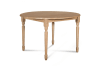 Table extensible ronde bois D115 cm avec 1 allonge et Pieds tournés