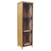 Vetrina in legno e metallo marrone