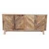 Mobile credenza porta tv 4 ante in pino riciclato marrone 180x48x85