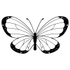 Wanddekoration Schmetterling aus Metall, 50x28 cm, schwarz