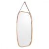 Miroir à suspendre en verre et bambou naturel 74x43cm