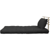 Tête de lit en pin massif avec futon anthracite 140x200