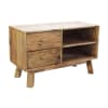 Comodino in legno di pino riciclato marrone