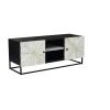 Mobile porta tv in legno e ferro marrone