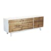 Mobile porta tv con 2 ante e 3 cassetti in legno bianco