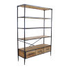 Libreria in legno e metallo marrone