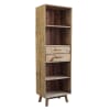 Libreria scaffale in pino riciclato marrone 60x40x190